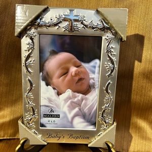 NIB: Malden International Designs; 4X6 Baby Baptism picture frame.
